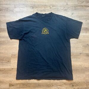 Vintage 90s Captain Morgan Gold Spiced Rum Black T-Shirt Size XL